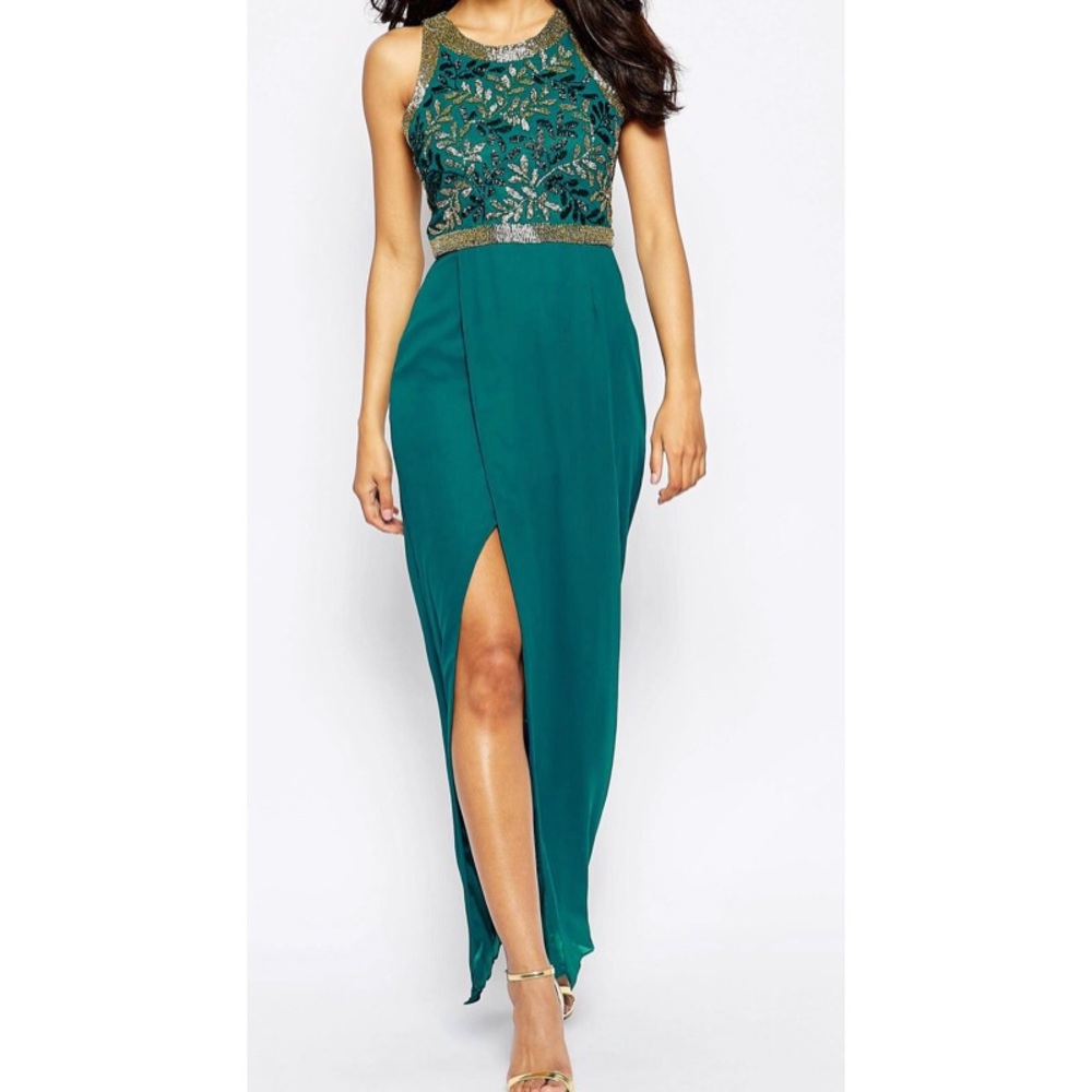 Virgos Lounge Maxi Dress w/ Embellished Cage Back
